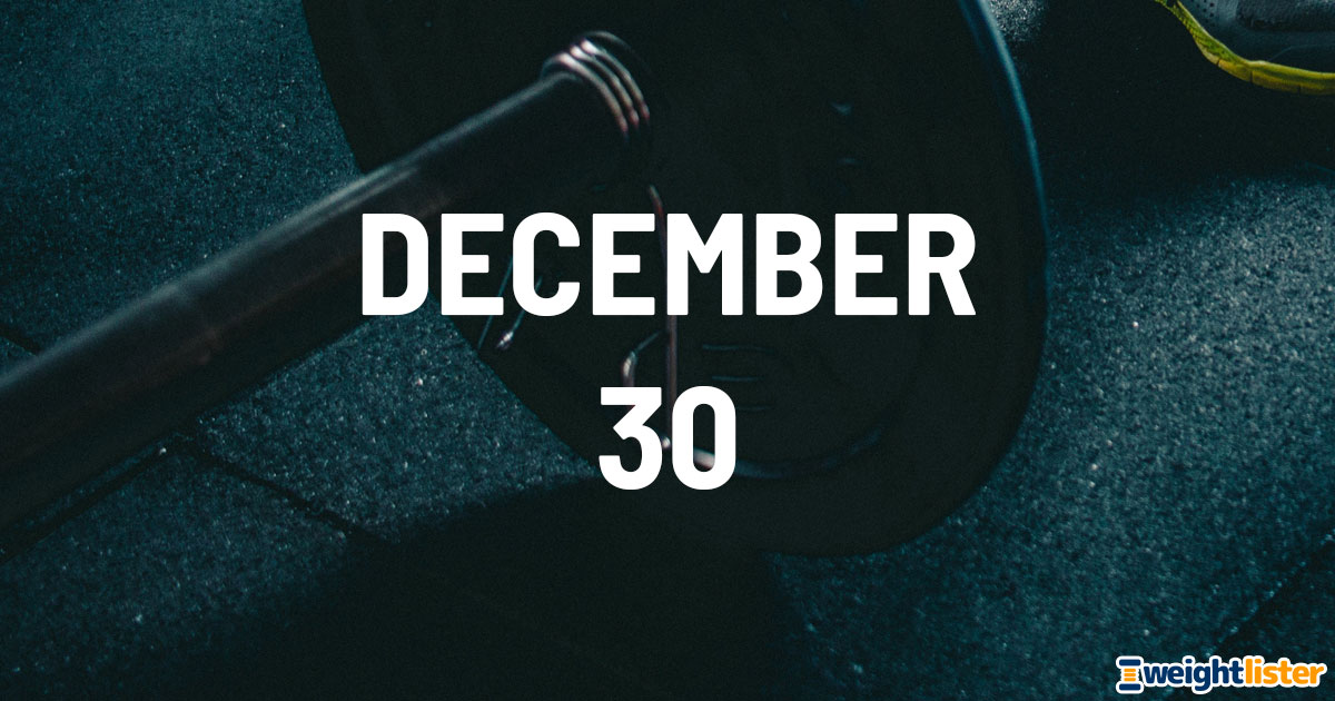 December 30th Fitness Events