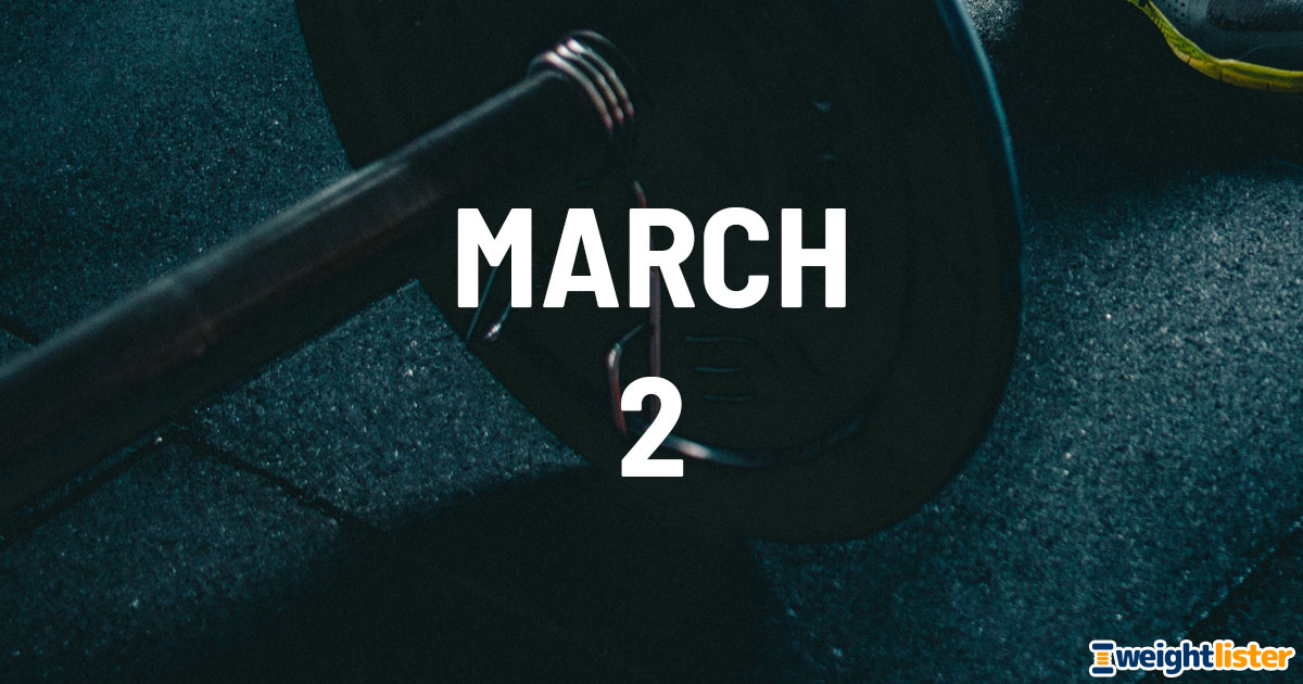 March 2nd Fitness Events